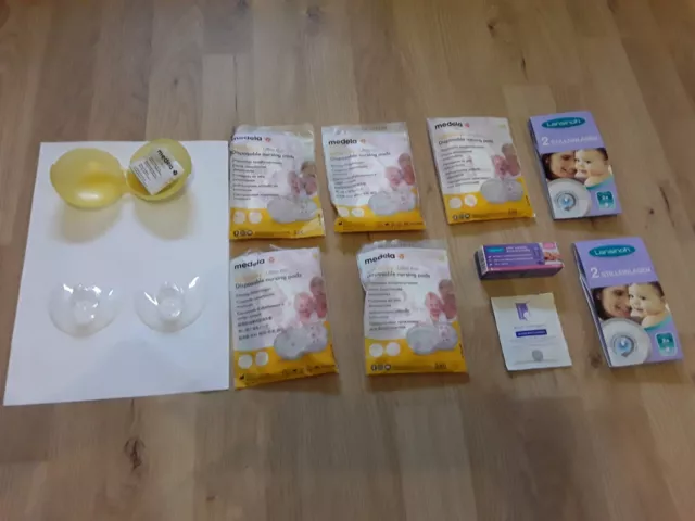 MEDELA Stillhütchen / 1 Paar / Gr. S / + Probepäckchen / Baby Brust hütchen zube