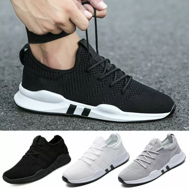 Mens Womens Pumps Trainers Fitness Mesh Sports Running Gym Casual Sneakers Shoes 2