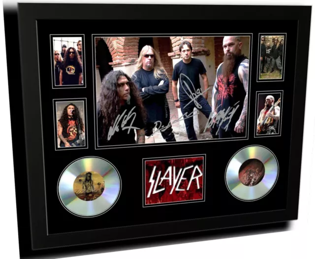 Slayer Signed Limited Edition Framed Memorabilia