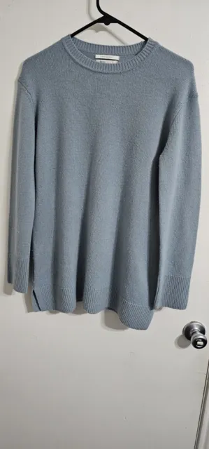 Nordstrom Signature Womens Pullover Sweater Small Blue 100% Cashmere Cardigan