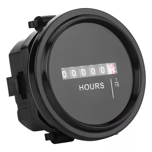 DC 8‑80V Round Mechanical Hour Meter Gauge Timer Hourmeter For Truck Boat En HEN