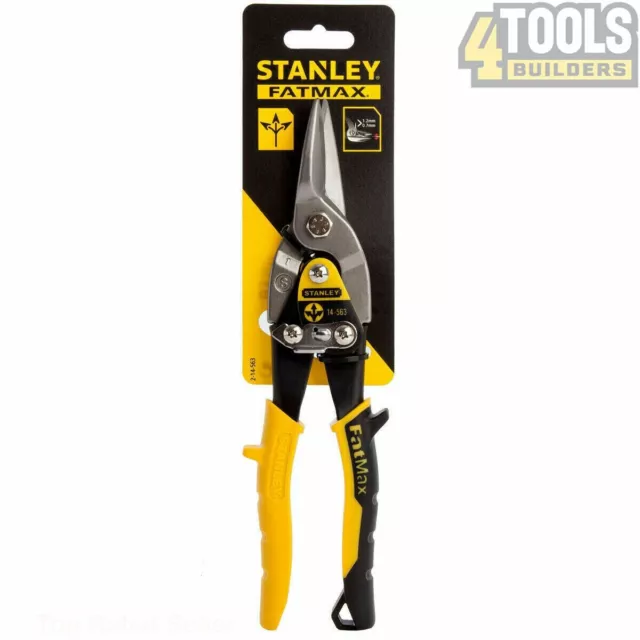 Stanley 2-14-563 Fatmax Aviation Snips Straight Cut Metal Cutter STA214563 250mm