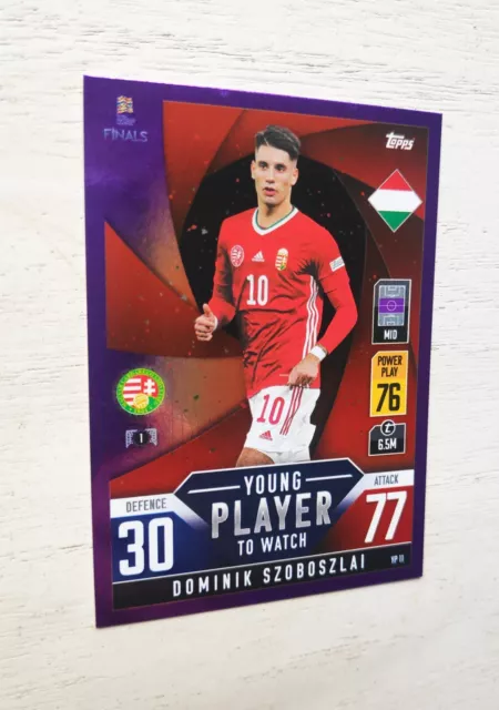 Topps Dominik Szoboszlai Match Attax 2022 Nations League Hungary Purple Paralell 3