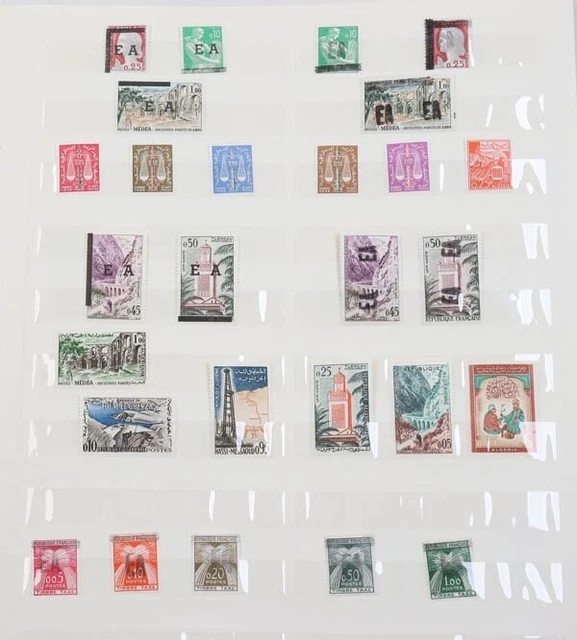 Algerien 1962 bis 1975 postfrische Sammlung mit Aufdruck-Serien etc.