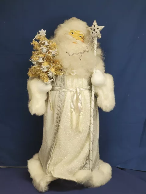 Victorian HEIRLOOM SANTA Claus FATHER CHRISTMAS 30" Large Figure / Tree Topper