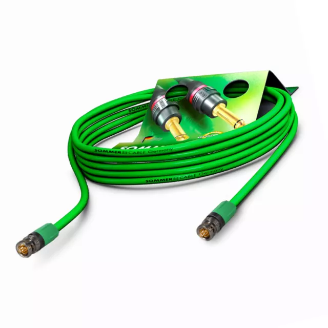Sommer Cable 40m 12G 6G 3G Sdi Câble Vidéo Vert 4K HD Neutrik BNC