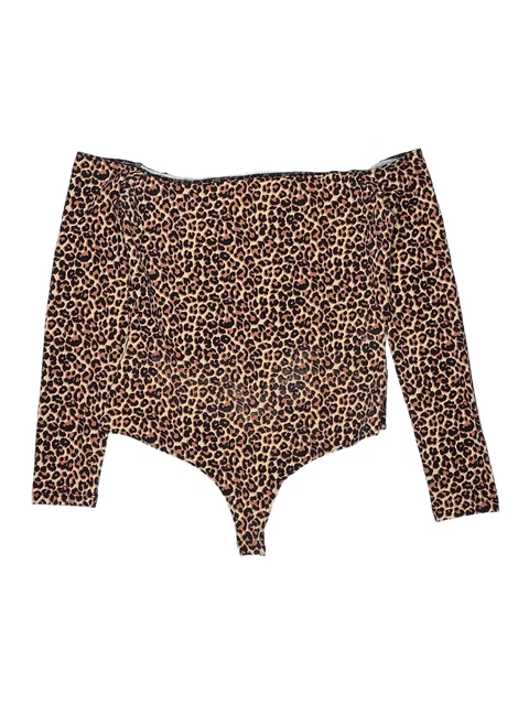 American Apparel Women Brown Bodysuit L