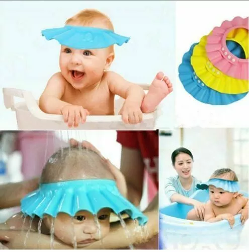 New Soft Baby Kids Children Shampoo Bath Bathing Shower Cap Hat Wash Hair Shield 3