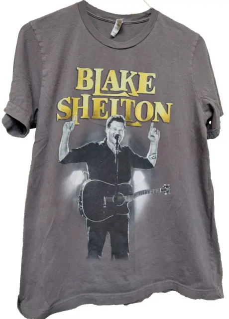 Blake Shelton 2017 Concert Tour T-Shirt Country Music Size Large 2 Sided Band