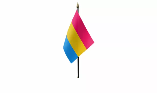 Pansexual (Gay Pride) LGBT 6" x 4" Hand Waving Flag