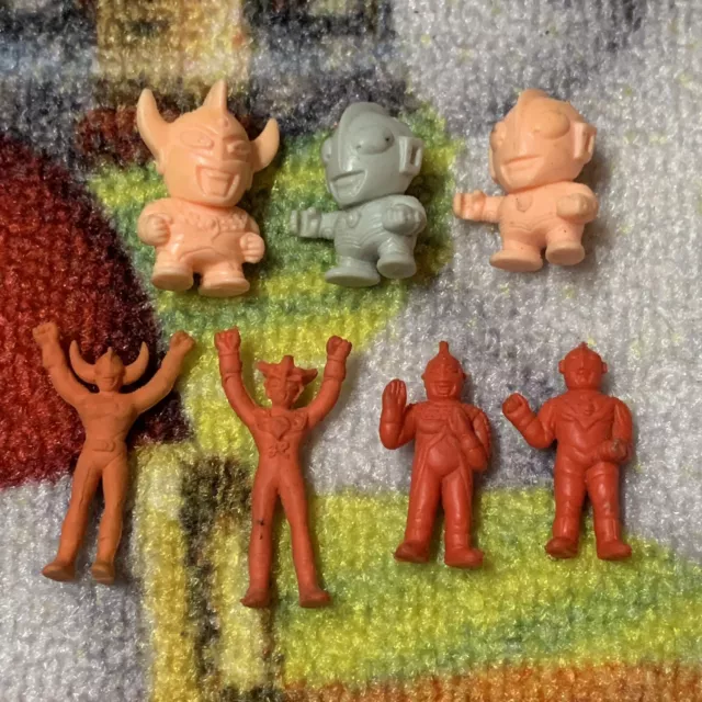Ultraman Keshi Figure Toy Lot Of 7 Bandai Popy Japan Import Vintage