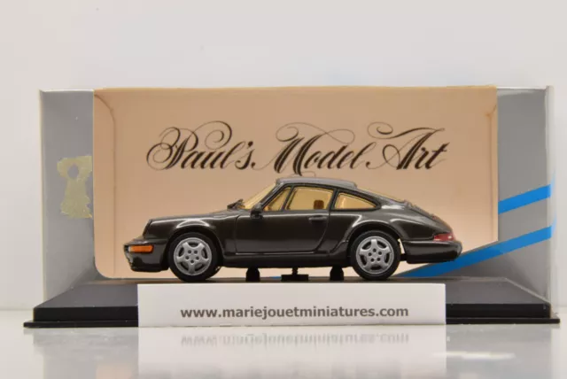 Porsche 911 (964) Carrera 4 1992 Anthracite Minichamps 1/43 Neuf En Boite