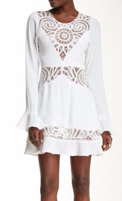 NWT $295 For Love & Lemons Valentina Mini Dress (XS) SOLD OUT! Crochet Insets