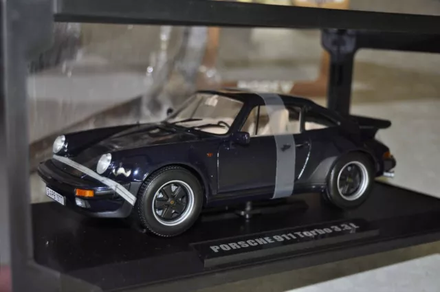 Miniature Neuve NOREV   PORSCHE - 911 TURBO 3.3L COUPE 1985 ref 187540 bleu