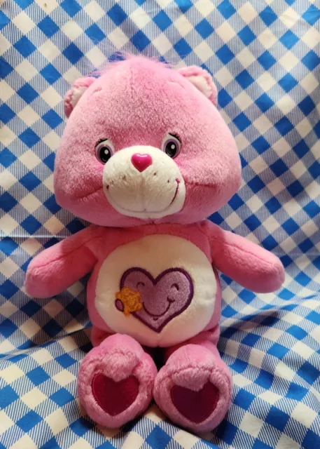 Care Bears "Take Care Bear" 10" Plush Pink Bear 2004 children's stuffed toy