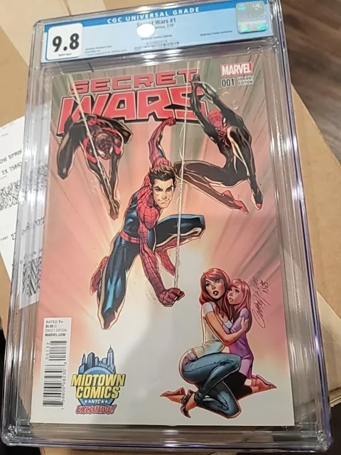 Secret Wars #1 Midtown Variant CGC 9.8 2015 J Scott Campbell