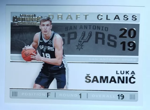 Luka Samanic 19 Panini Contenders Basketball Draft Class Rookie Rc 2019-20