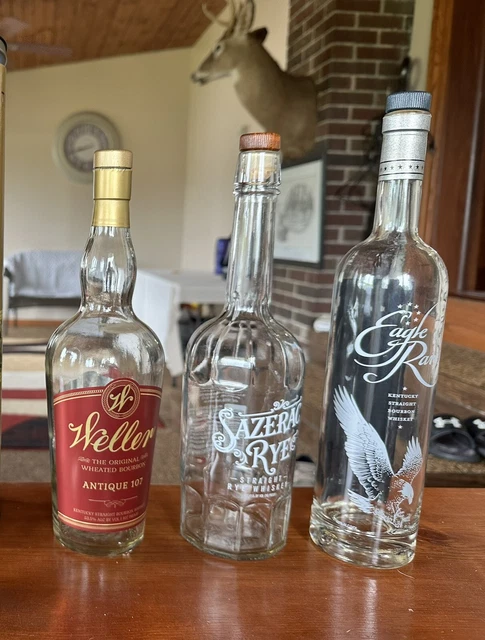 Weller, Saz Rye, Eagle Rare EMPTY Bottles
