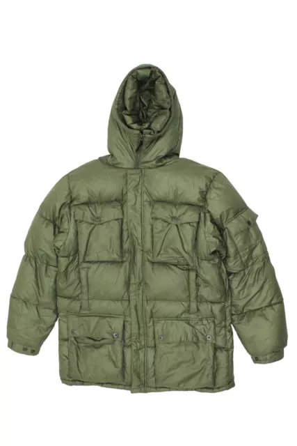 Aspesi Polyester Puffer Jacket | Vintage High End Designer Padded Green Coat VTG