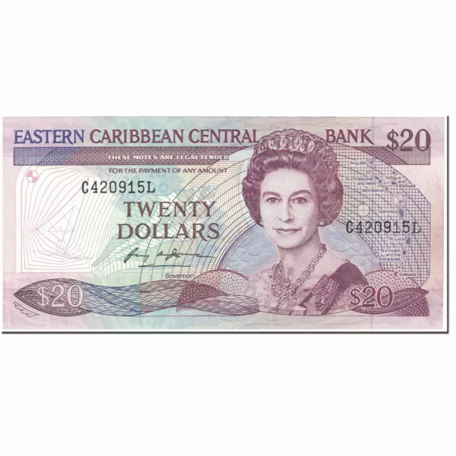 [#605478] Banknote, East Caribbean States, 20 Dollars, 1988-93, Undated (1988-93