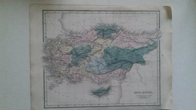 1801 Greece  Asia Minor Cyprus Greek Islands Original Colored Map