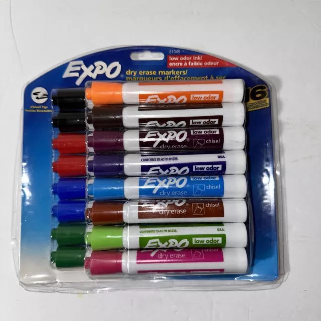 80001 Expo Low Odor Dry Erase Whiteboard Marker, Chisel Tip, Black