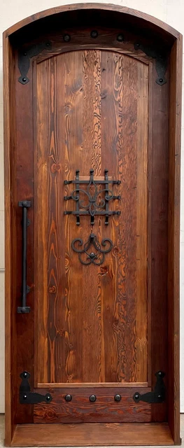 Solid wood arched top door RUSTIC custom reclaimed lumber Doug Fir IN STOCK