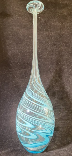 Fabulous Mid Century Modern Cenedese Stretch Neck Vase In Murano Glass