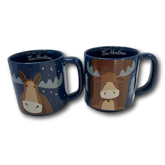 Tim Horton Mug Lot 2 Canada Moose 2 Styles Blue Brown 2019