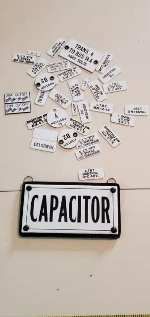 vintage enamel capacitor signs vintage enamel capacitor signs