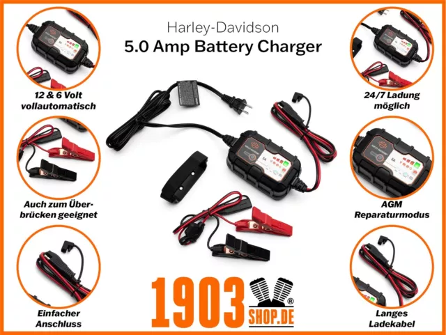 Harley-Davidson 5.0 Amp Dual-Mode - Battery Charger / Tender - Ladegerät 3