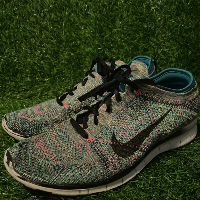 NIKE FREE TR Flyknit 5 Trainers Women s Size 4 UK Orange 718785 600 10.00 PicClick UK