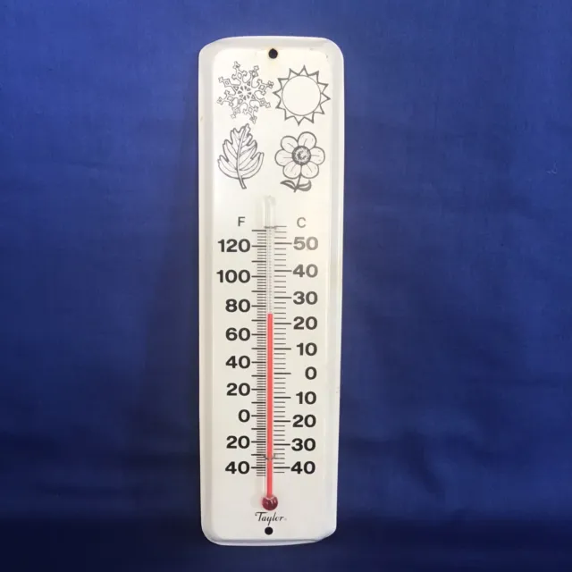 Vintage Taylor Metal Thermometer 4 Seasons Indoor / Outdoor