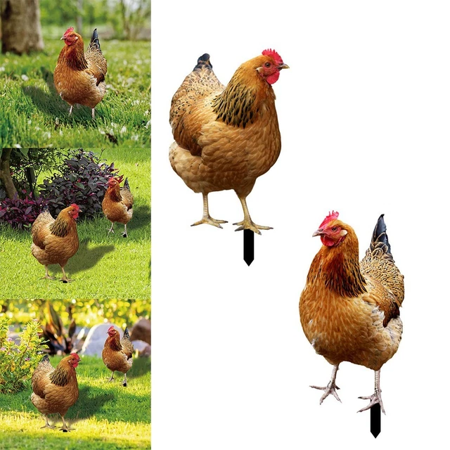 Outdoor Dekoration Hühnerschild Stangen Huhn Design Gartenzubehör