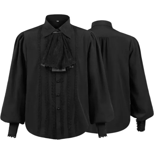 CHEMISE VICTORIENNE HOMME gothique pirate volant jabot hauts medievaux elega EUR 34 91 PicClick FR