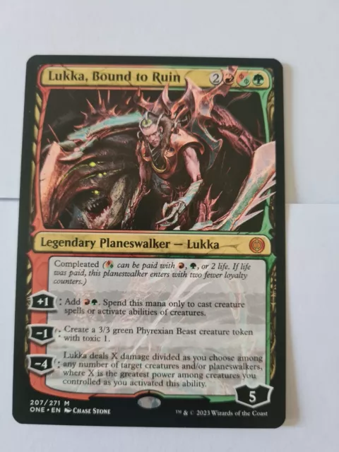 Lukka, Bound To Ruin [MtG] [Mythic Rare] [Planeswalker] [Phyrexian]