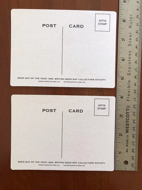 Harvey & Son Bieruntersetzer Postkarten Brücke Kai Brauerei Lewes England ÜBERGRÖSSE 3