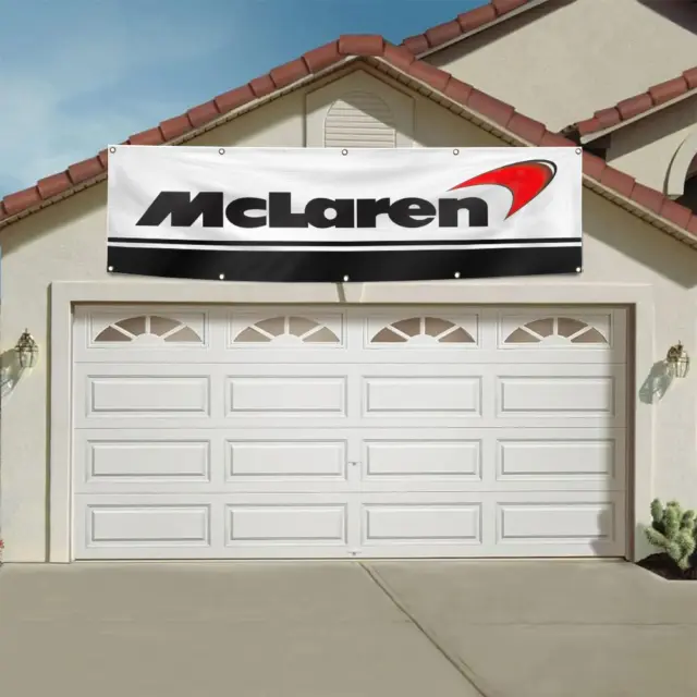 McLaren Banner Flag 2x8Ft  for Garage Shop Wall Decor Flags 240X60cm