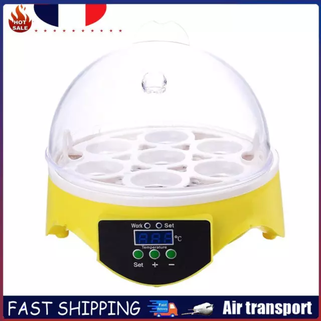 Mini 7 Egg Incubator Poultry Incubator Brooder Digital Temperature Control FR