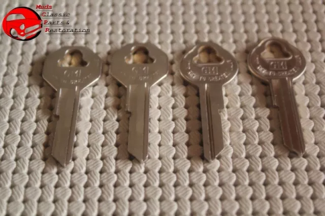 Chevy GM Pontiac Buick Cadillac Oldsmobile Original O.E.M Key Blanks Set of 4