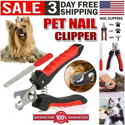 Dog Nail Clippers Trimmer Pet Cat Claw Cutter Scissors File Kit Set Pet Grooming