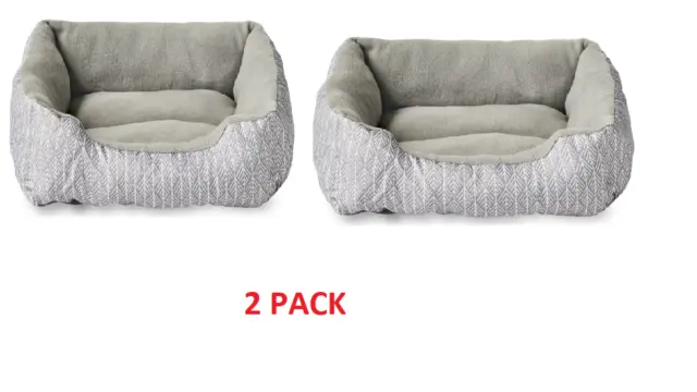 2 Pack Small Cuddler Dog Bed, Gray,Cuddler For Small Dog & Cat 25Lbs