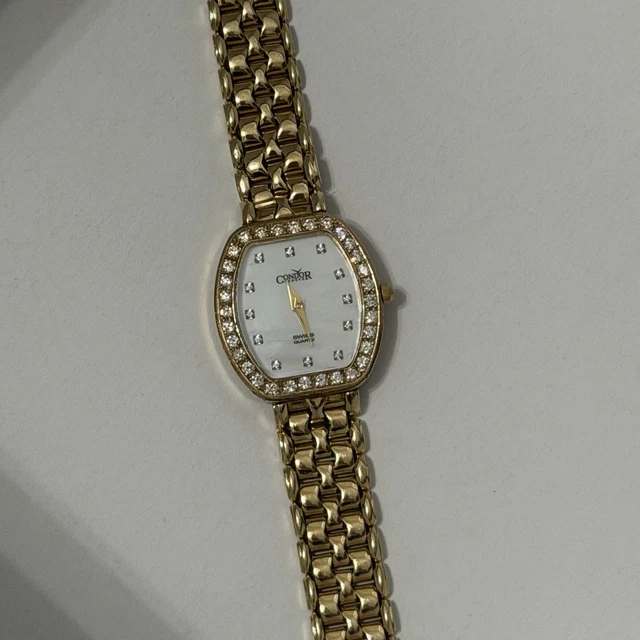 ESTATE 14K SOLID Gold Altair Ladies Diamond Hidden Dial 