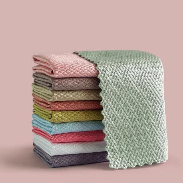 10/20PCS NanoScale Streak-Free Miracle Cleaning Cloths Reusable Easy Clean Rag 3