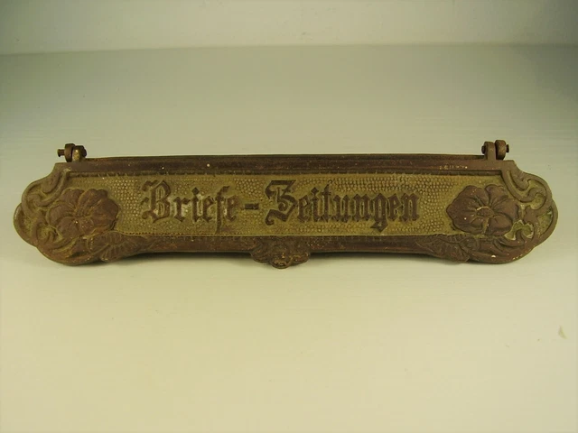 Antike Jugendstil Briefkasten Amatur Bronze um 1900 (D)