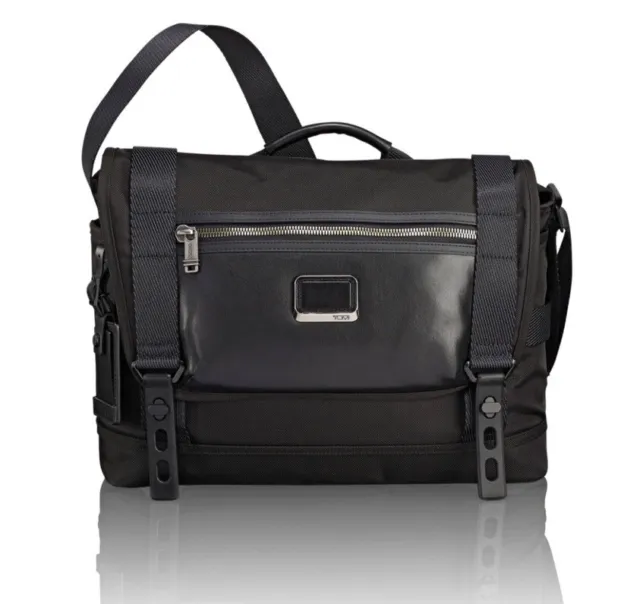 Tumi Alpha Bravo Fallon Messenger Bag Black New With Tags 11.5x15x4 3
