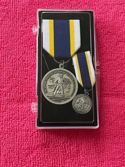 NEW! Sons of the American Revolution Good Citizenship Medal Ribbon Set Complete NEW! Sons of the American Revolution Good Citizenship Medal Ribbon Set Complete