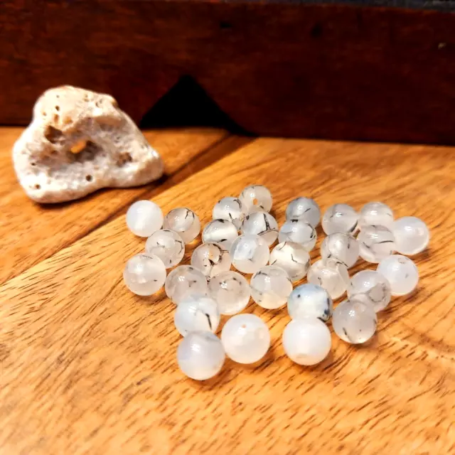 30 Drachen Venen Perlen Ø 6mm für Ketten und Armbänder zum auffädeln DIY