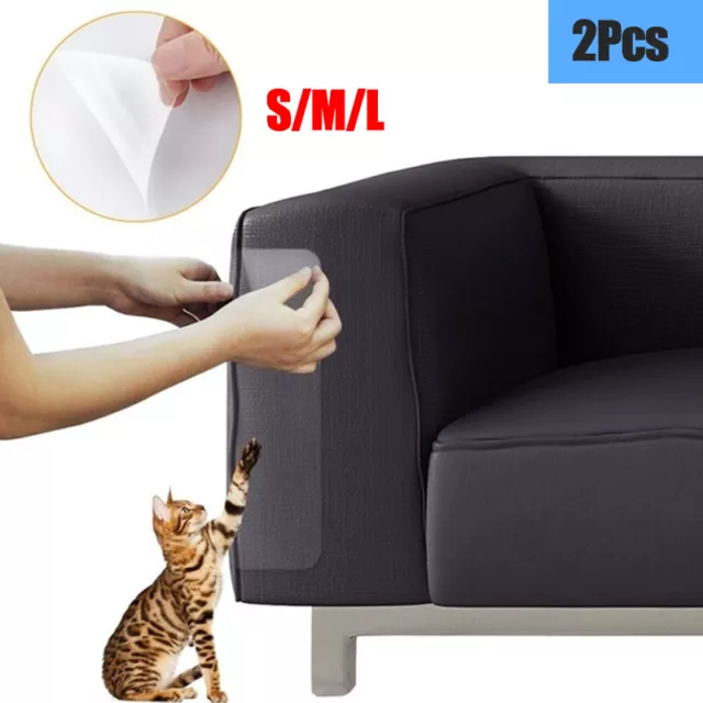 2Pcs Transparent Soft Anti-scrapes Cat Sofa Protector Furniture Protective P~m' 2