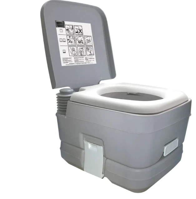 PORTABLE FLUSHING TOILET Loo Caravan Motorhome Camping Potty Porta 10
